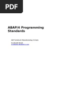 ABAP/4 Programming Standards: SAP Technical / Manufacturing / IS Auto Sreekanth Dhadi