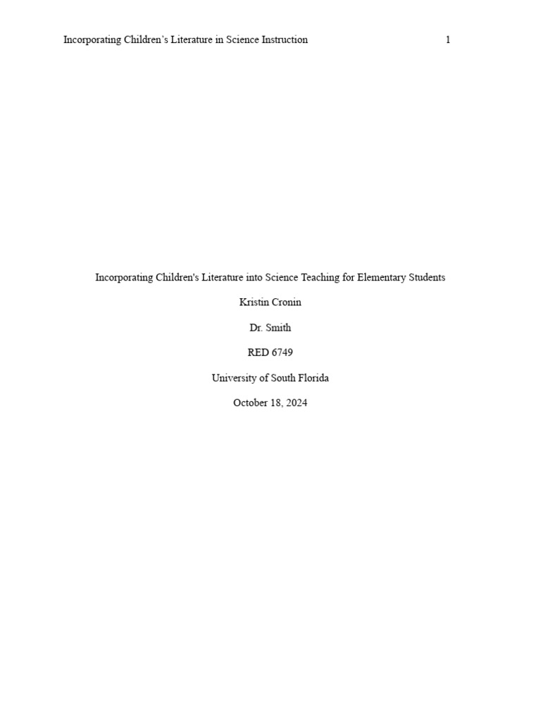 RED 6749 - Research Paper | PDF | Reading Comprehension | Literacy