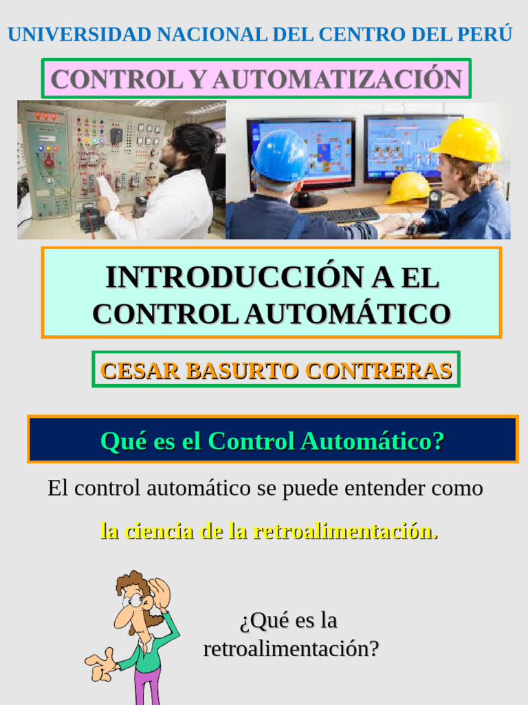 Introduccion Control Automatico | PDF | Sistema de control | Realimentación