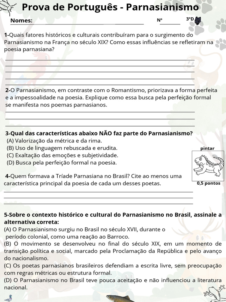 Características do Parnasianismo no Brasil | PDF