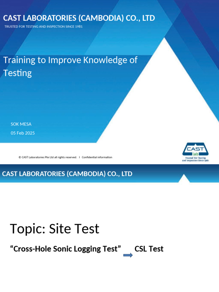 Cross-Hole Sonic Logging Test Guide | PDF | Deep Foundation ...
