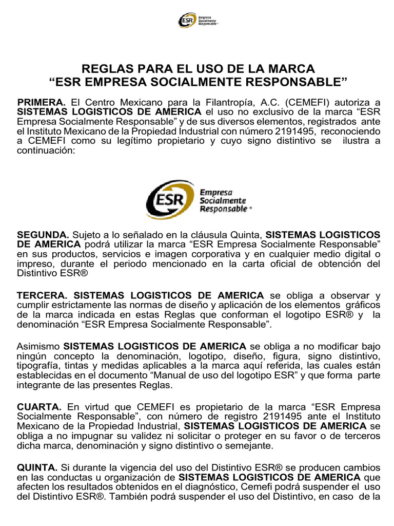 Reglas de Uso de Marca ESR | PDF | Marca | Marca comercial