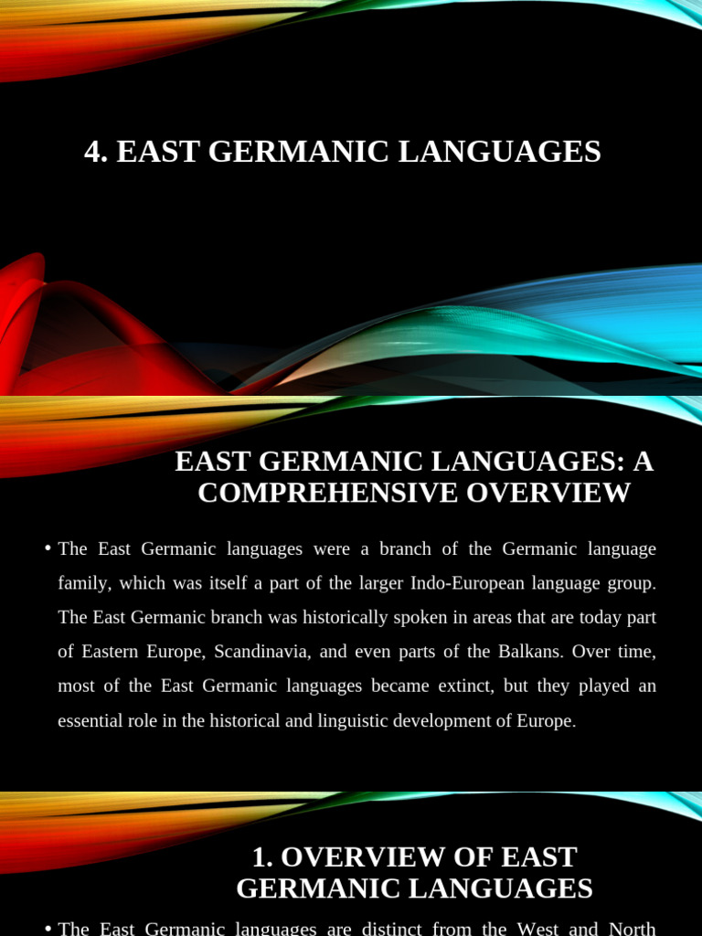 Overview of East Germanic Languages | PDF | Germanic Peoples | Slavs