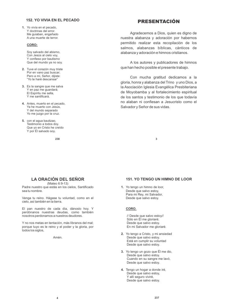 Himnario Iglesia Presbiteriana de Moyobamba | PDF | Cristo (título ...