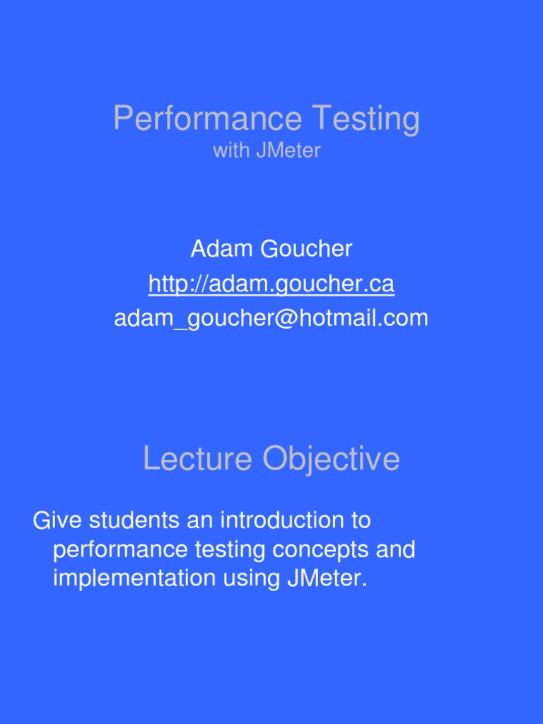 Performance Testing With Jmeter | PDF