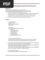 Fourth Sem Dbms Lab Manual 4th Sem | PDF | Sql | Databases