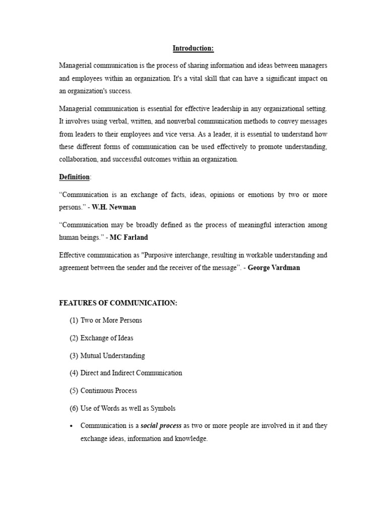 Effective Managerial Communication Guide | PDF | Communication ...