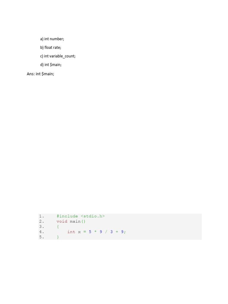 C Function Declaration Issues | PDF | Integer (Computer Science ...