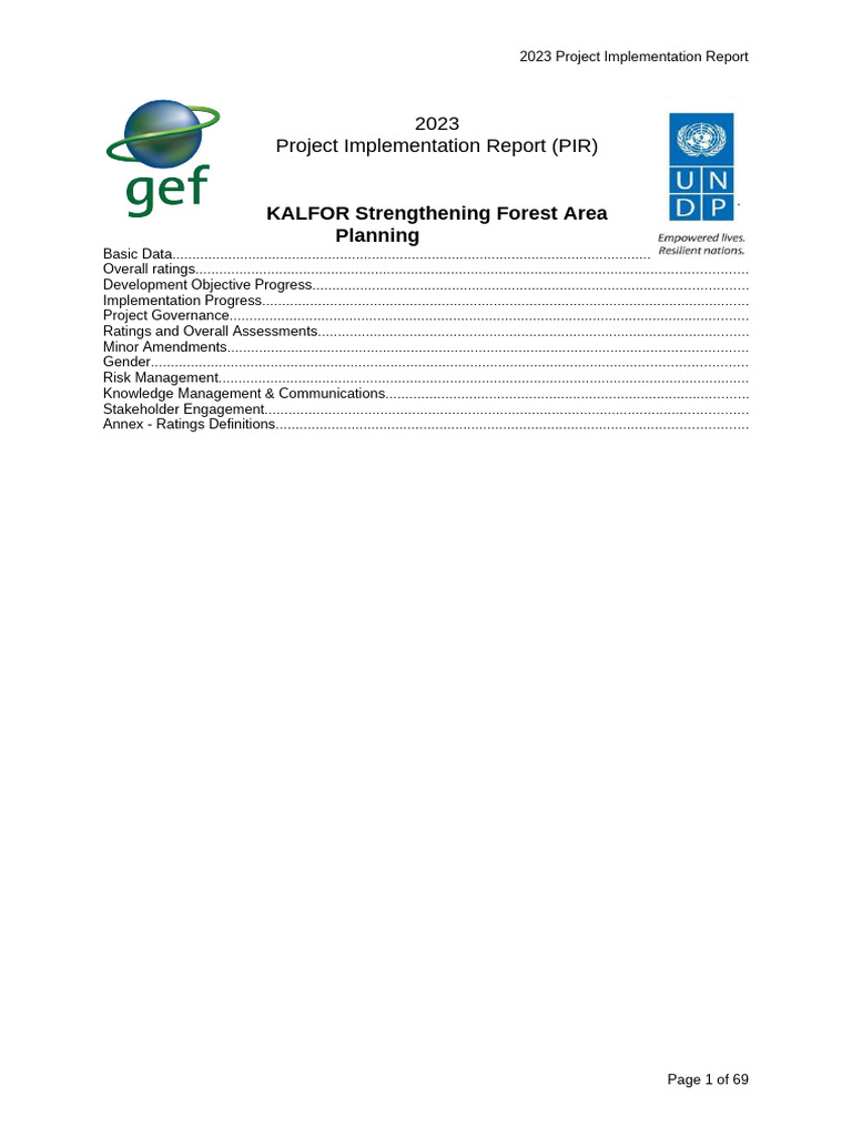 Strengthening Forest Management in Kalimantan | PDF | Global ...