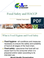 Food Safety and HACCP: Presenter: Trevor Larson