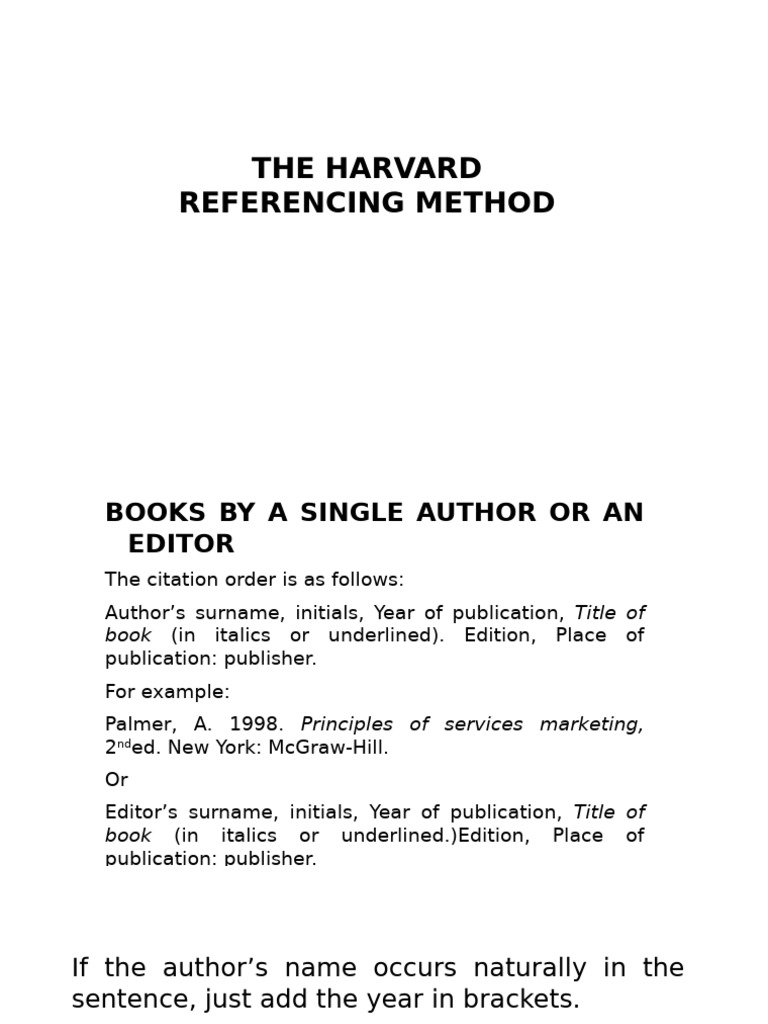 Harvard Referencing Guide for Books | PDF | Citation | Thesis