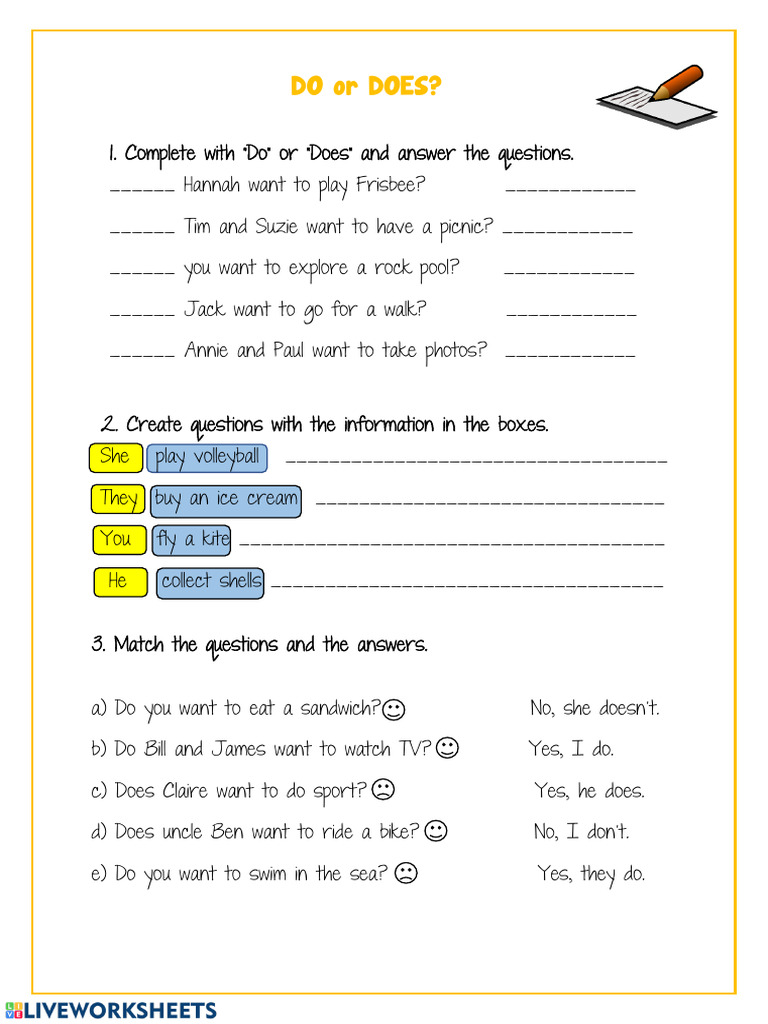 Do vs. Does: Practice Exercises | PDF