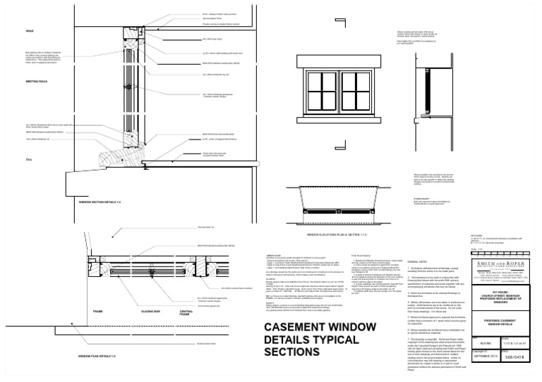 Casement Window Details Typical Sections: Mith Oper | PDF | Window ...