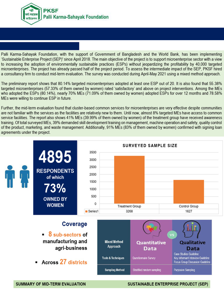Study Summary - Mid Term Evaluation of SEP | PDF | Evaluation | Economies