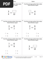 Corbett Maths: Equivalent Fractions Guide | PDF | Mathematical Notation ...