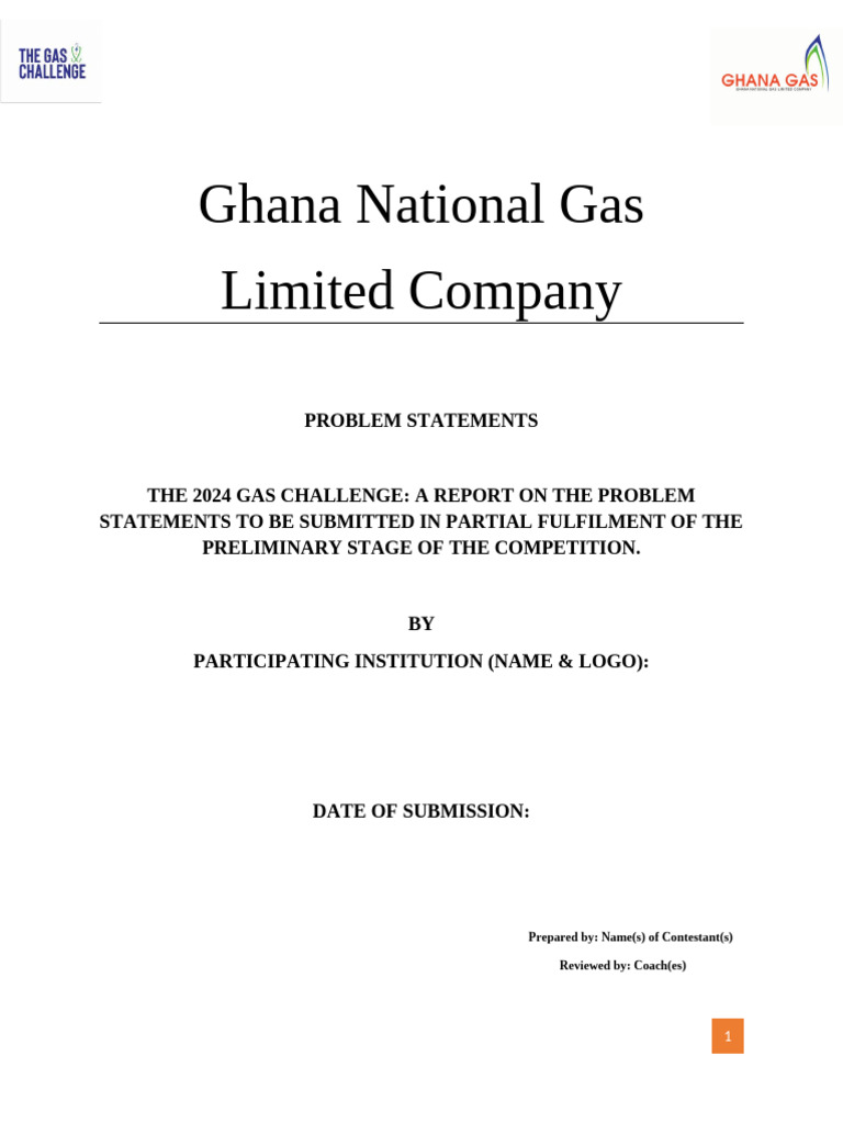 2024 Gas Challenge Problem Statements | PDF