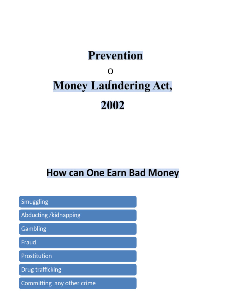 Overview of Money Laundering Act 2002 | PDF | Money Laundering | Justice