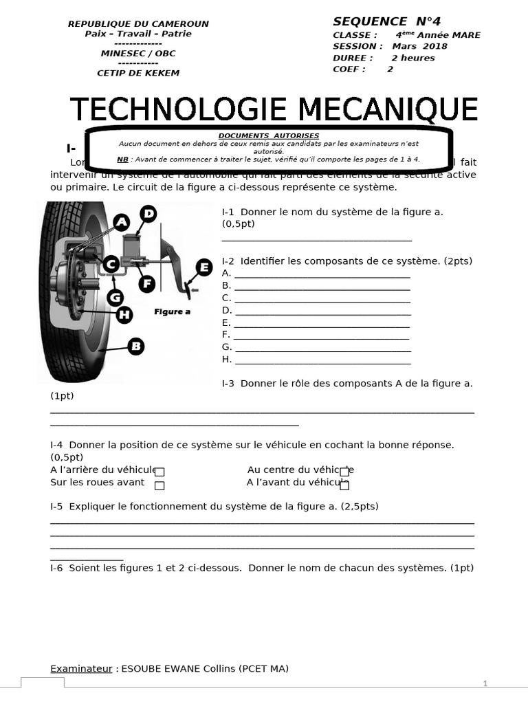 Éléments de sécurité et direction automobile | PDF | Voitures ...