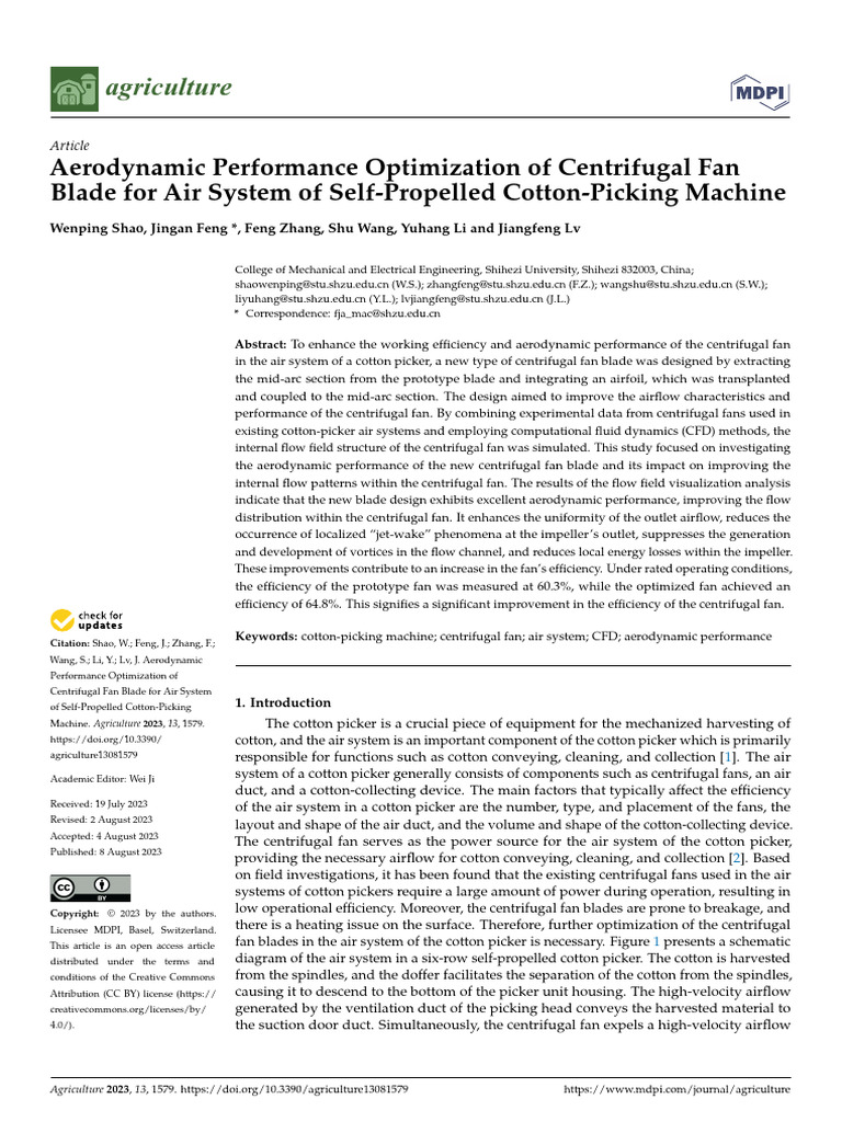 Aerodynamic Performance Optimization of Centrifuga | PDF | Airfoil ...