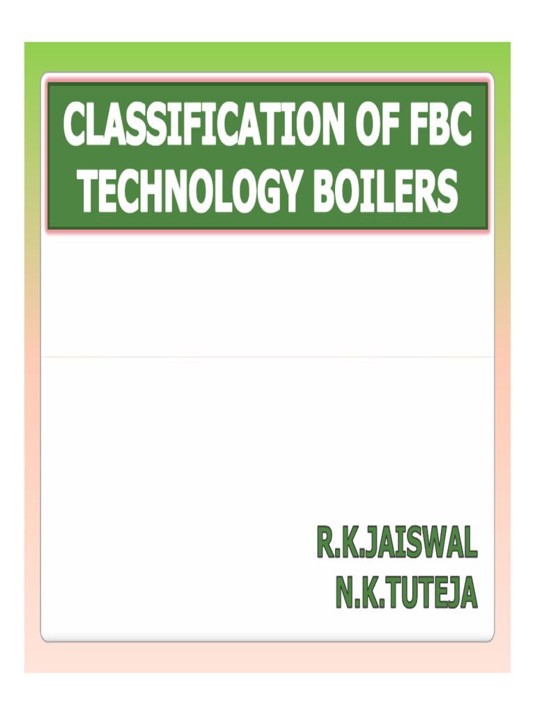 03.02.2015 Classification of FBC Technology-1 | PDF | Boiler ...