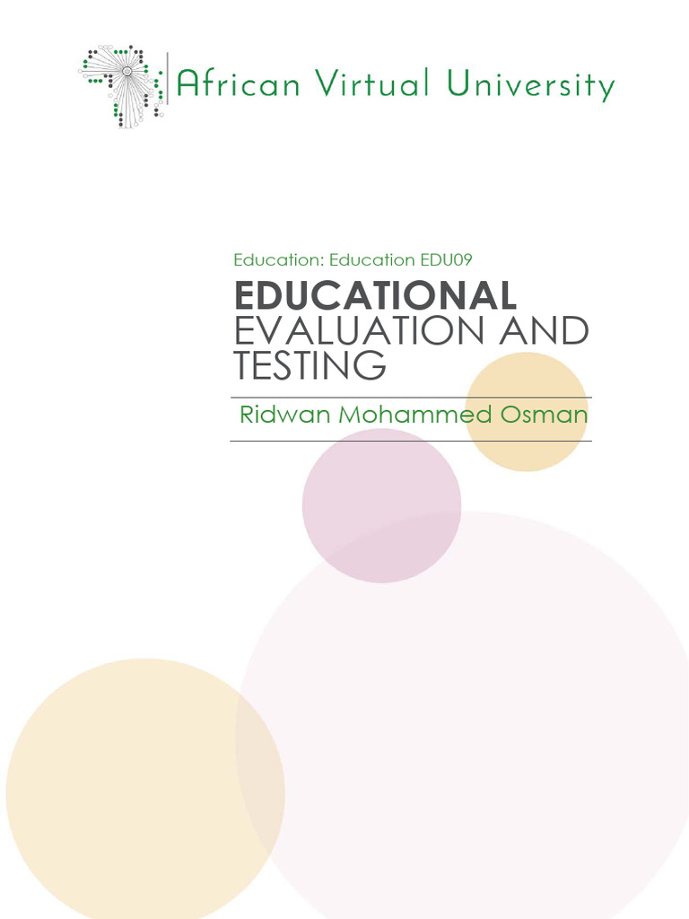 Educational Evaluation and Testing | PDF | Validity (Statistics ...