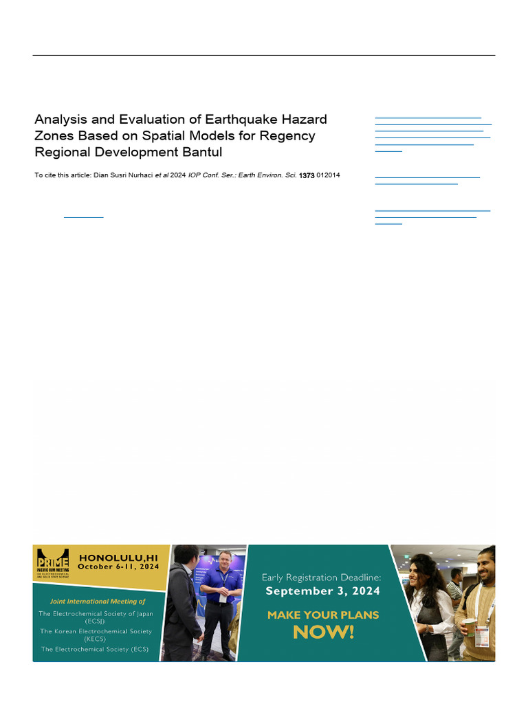 Analysis and Evaluation of Earthquake Hazard Zones | PDF | Earthquakes ...
