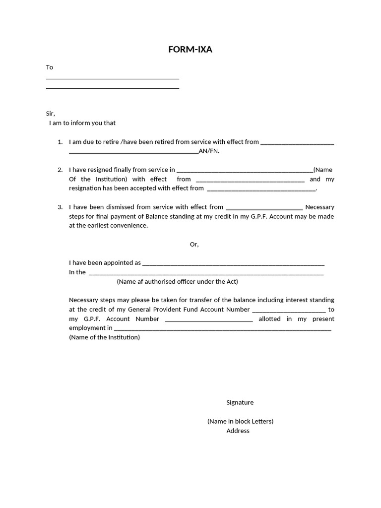 Form IXA | PDF