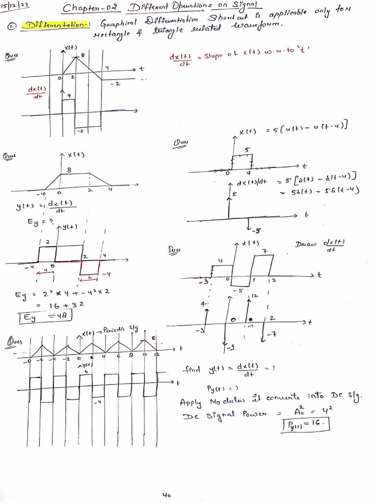 Different Operations On Signals | PDF