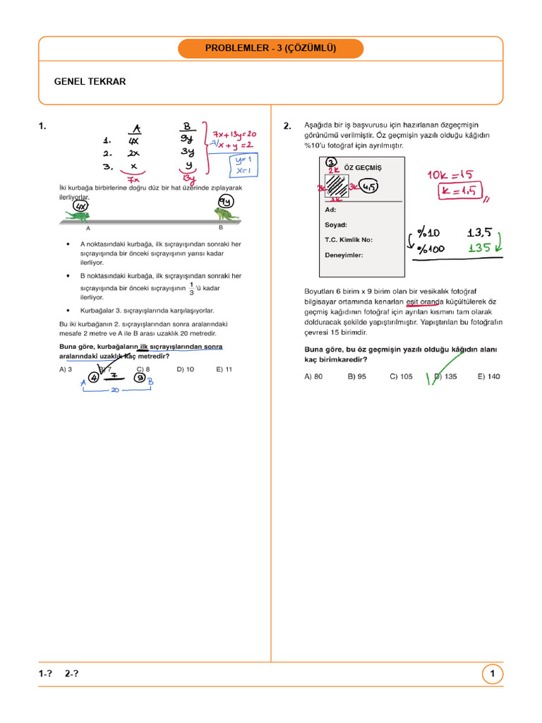 Problemler - 3 Cozumlu | PDF