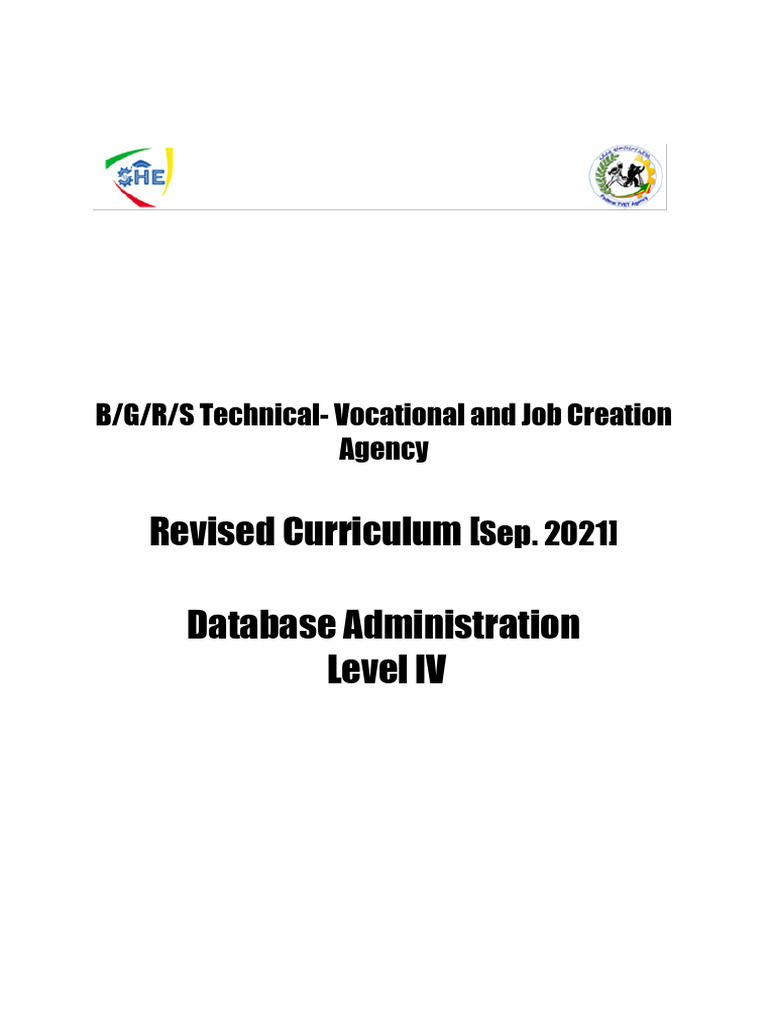 Revised Curriculum for Database Administration | PDF | Databases ...
