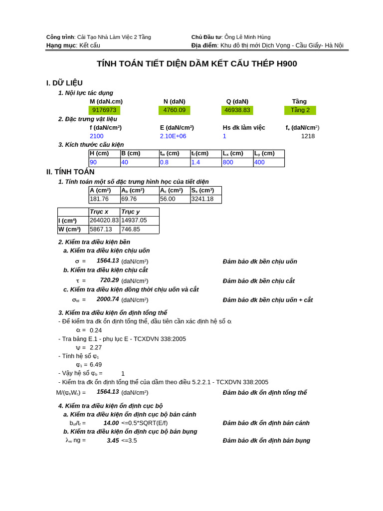 Dam Thép Hình | PDF