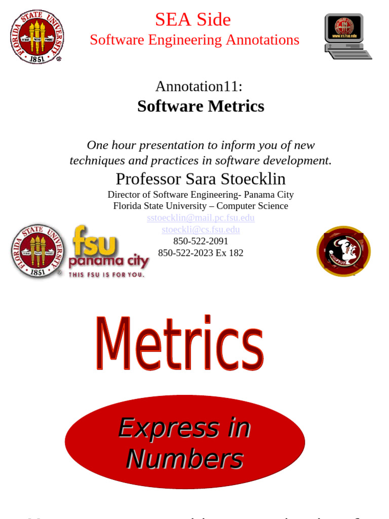 Metrics (Fsu) | PDF | Class (Computer Programming) | Performance Indicator