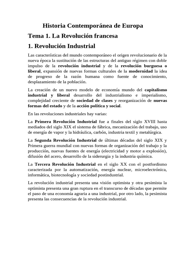 Historia Contemporánea de Europa | PDF | Maximilien Robespierre ...
