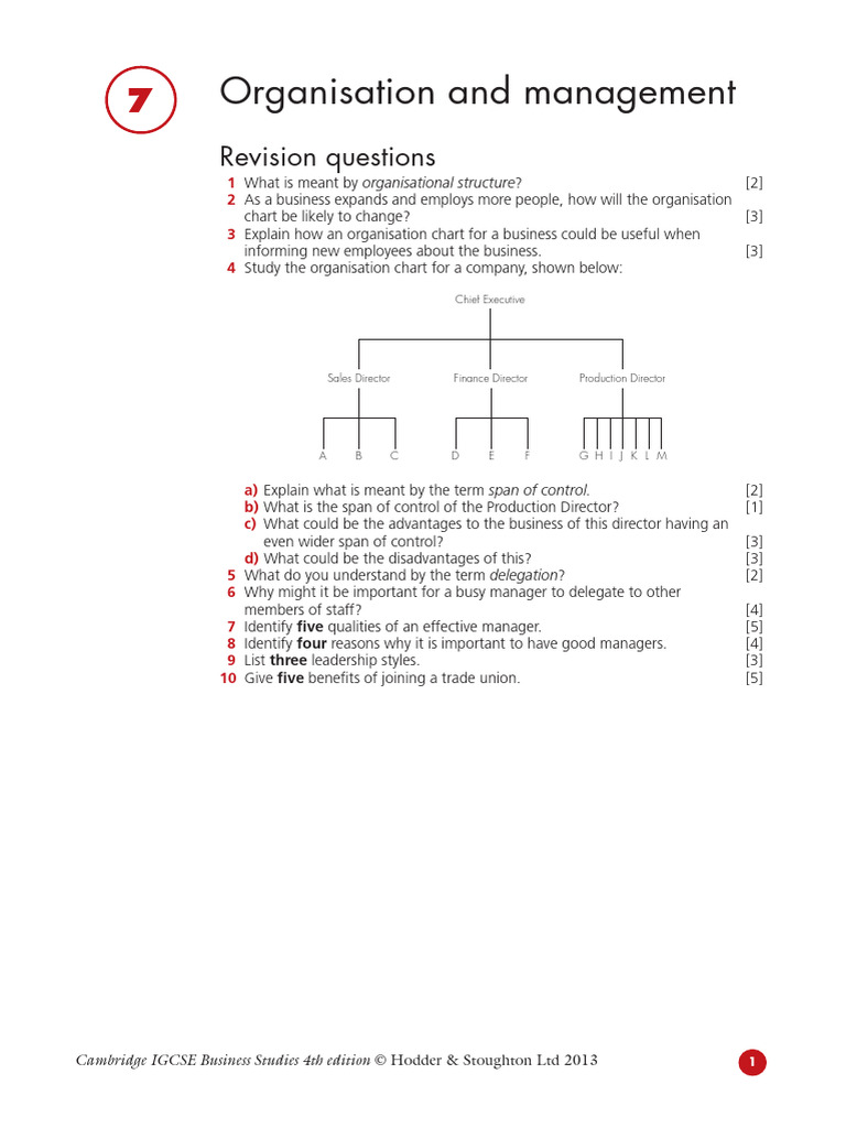 IGCSE Business 7 Question | PDF