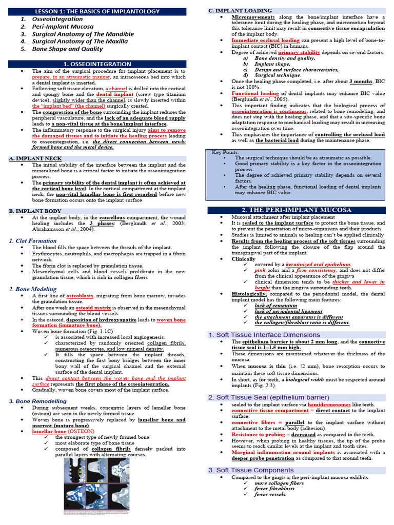 Understanding Implantology Basics | PDF | Dental Implant | Bone
