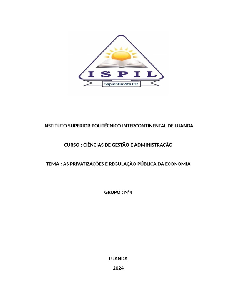 Tabela de Preços ISPIL 2024 | PDF | Economia | Privatização