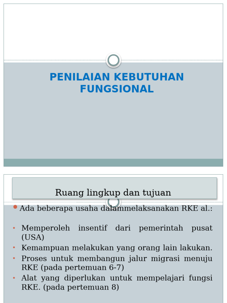 Kebutuhan Fungsional RKE dalam Kesehatan | PDF