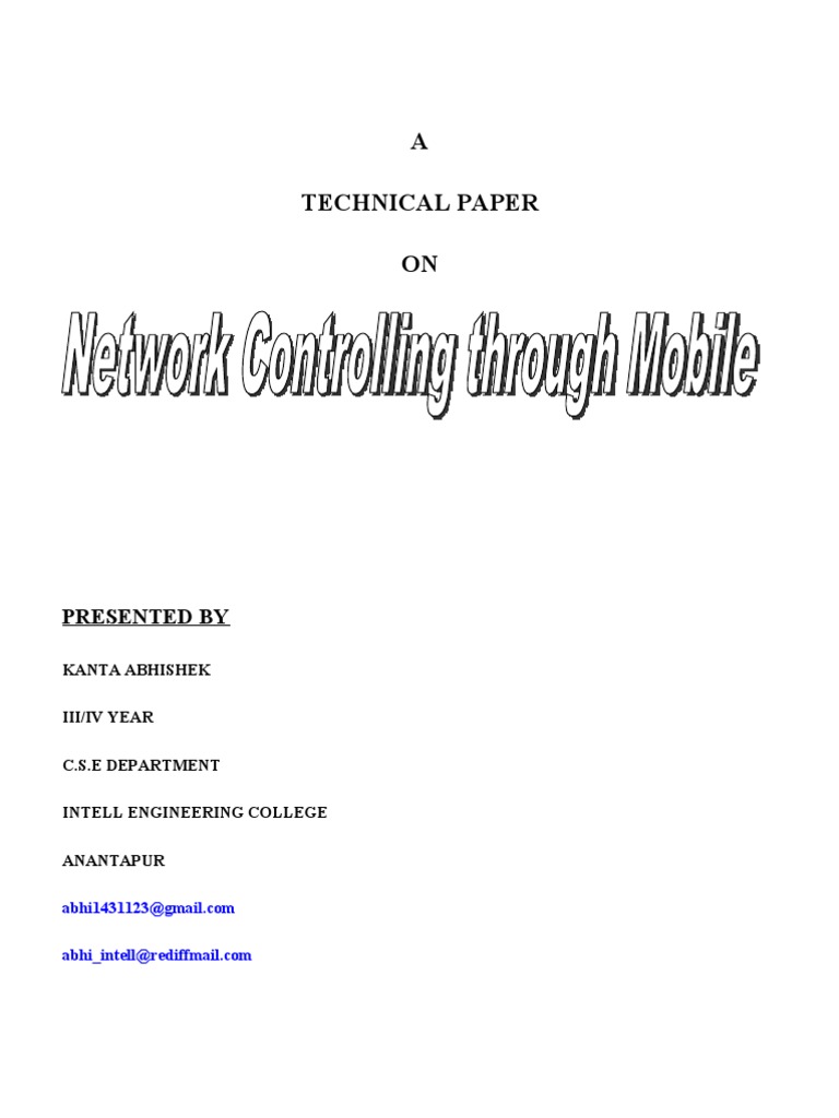 Network Controlling Through Mobile | PDF | General Packet Radio Service ...