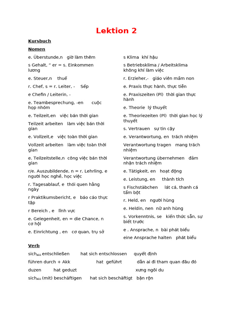 Lektion 2 B1 TT | PDF