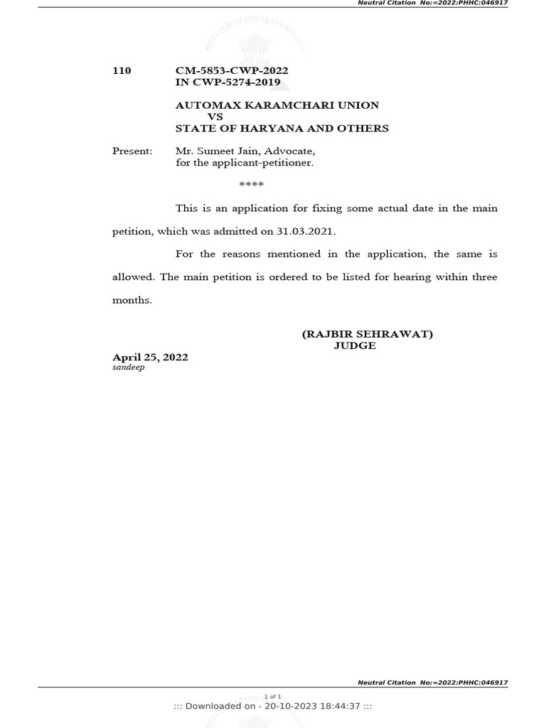 CM 5853-CWP 2022 25 04 2022 Final Order | PDF