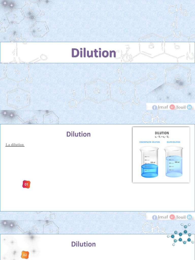 Protocole de dilution et dissolution en chimie | PDF | Solvant | Eau
