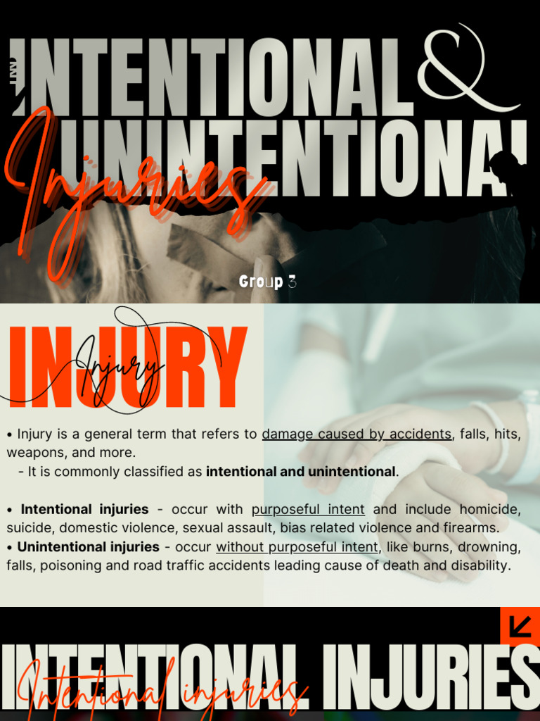 Understanding Intentional vs. Unintentional Injuries | PDF | Sexual ...
