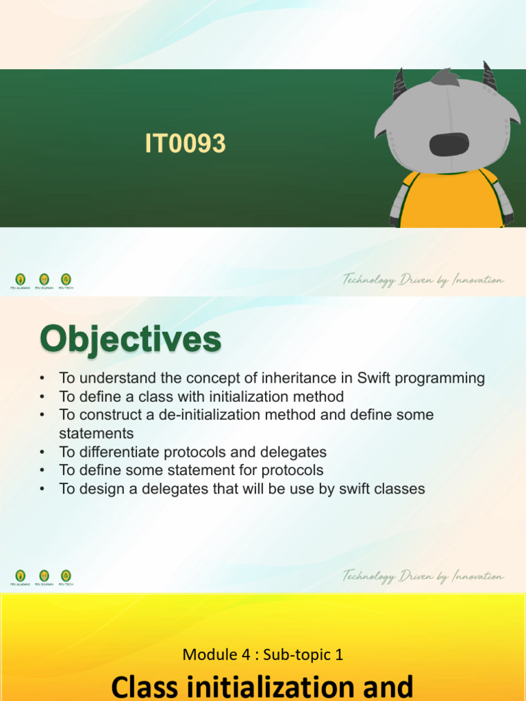 (M4-MAIN) Class Initialization and De-Initialization, Protocols and ...