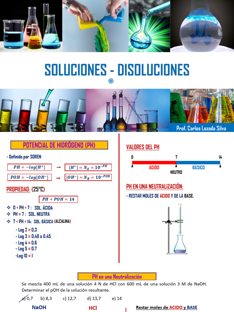 Cálculo de pOH en Neutralización Química | PDF | Ph | Sustancias químicas