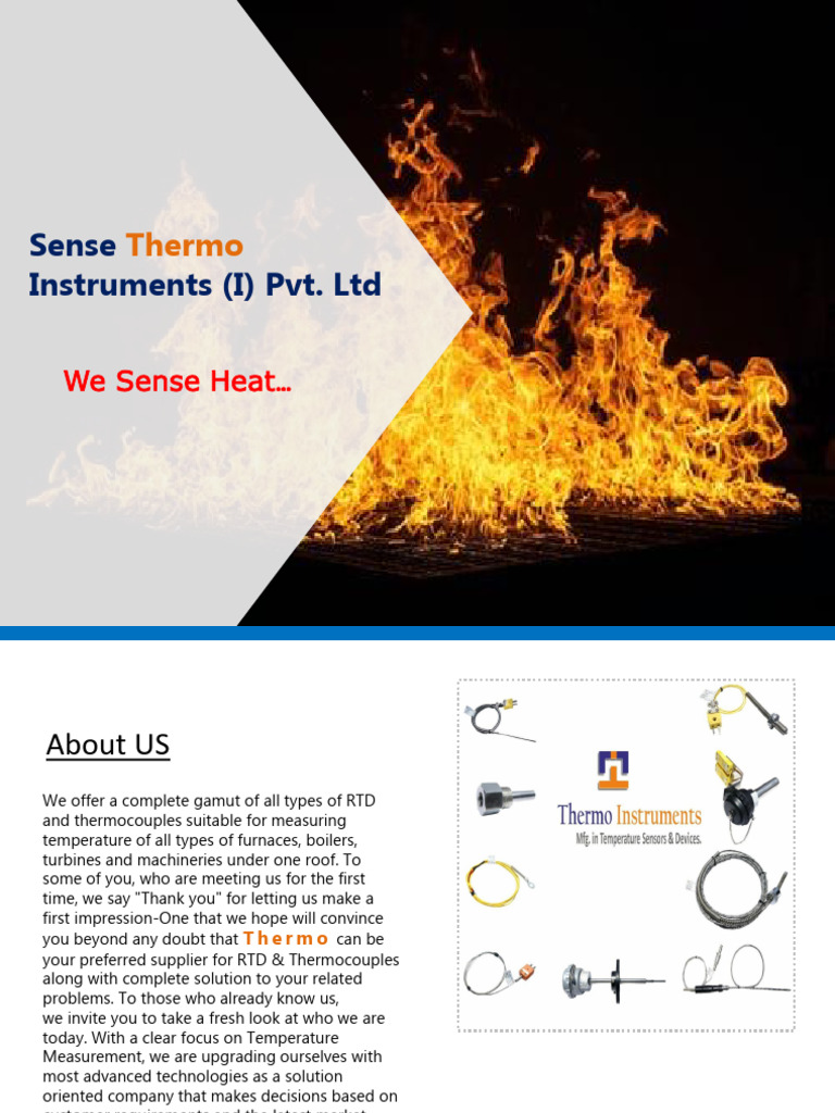 Sense Thermo Instruments | PDF | Thermocouple | Mechanical Engineering