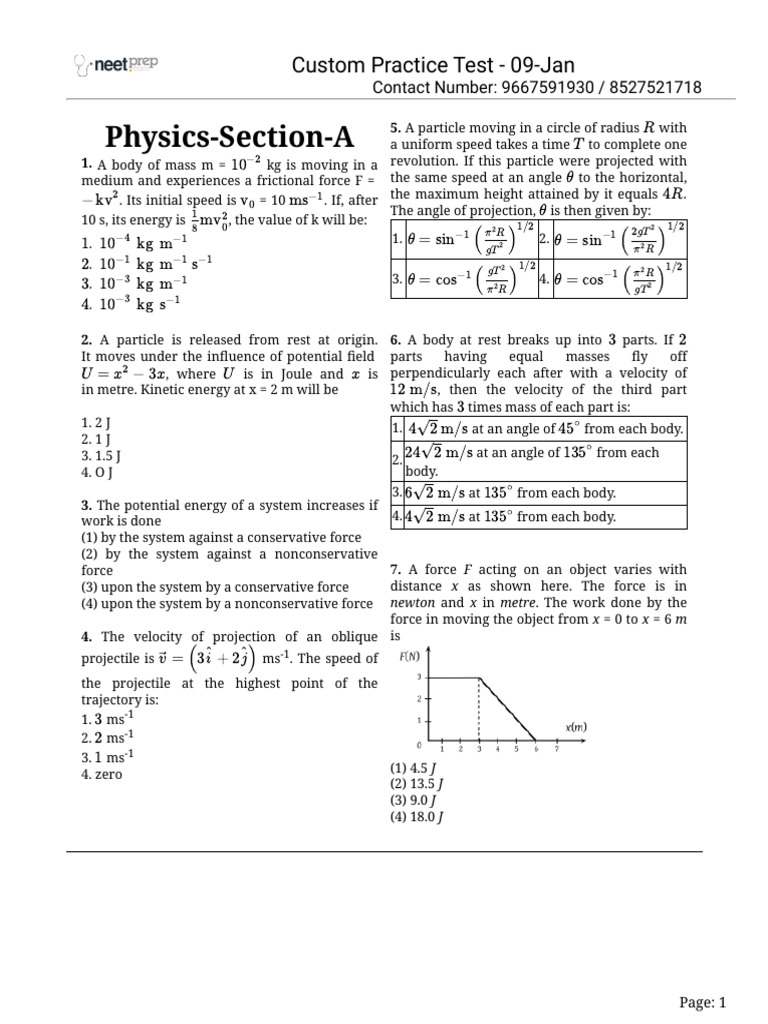Friction Multiple Choice Questions | PDF | Force | Temporal Rates