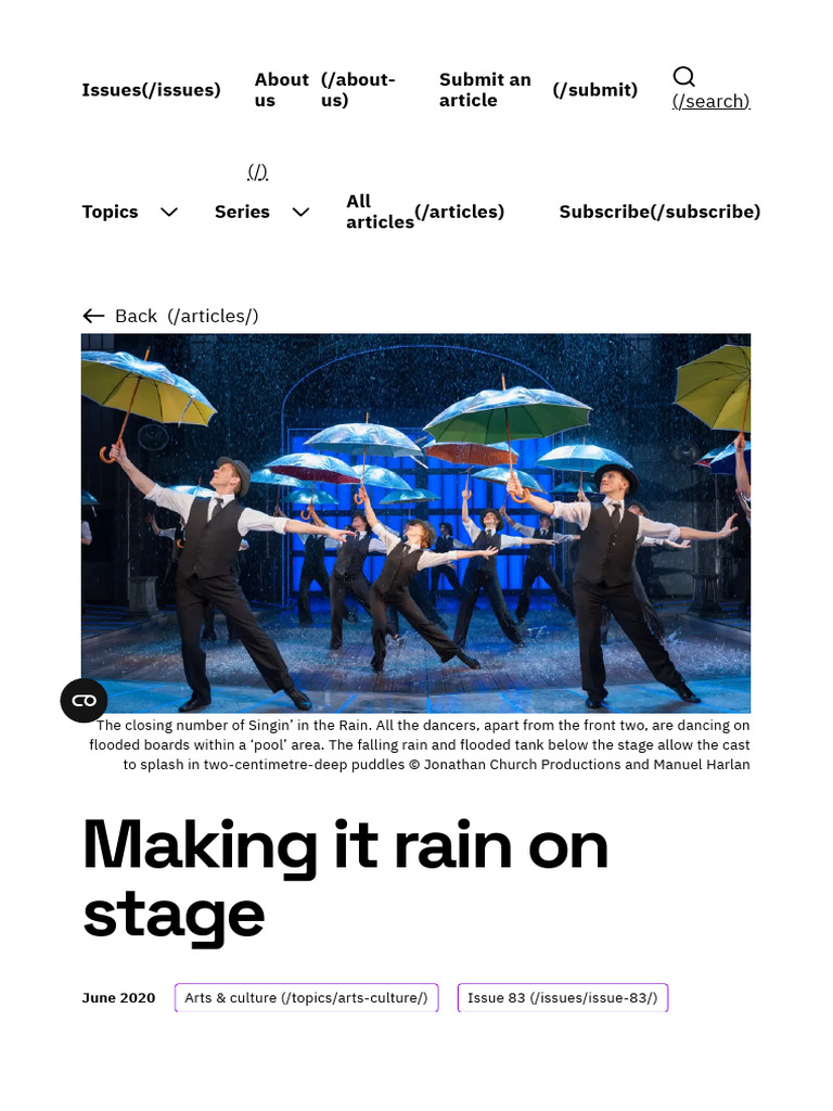 Stage Innovations for Rain Effects | PDF | Pump | Water