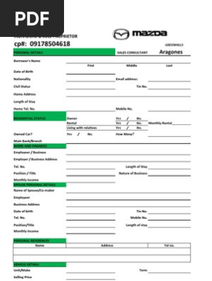 Credit Application