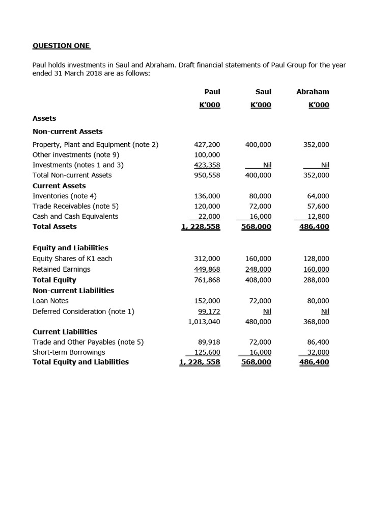 Paul Group Consolidated Financials 2018 | PDF | Equity (Finance) | Book ...