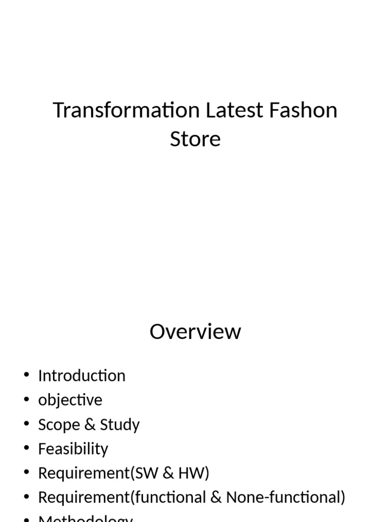 Online Fashion Store Development Guide | PDF | Use Case | Computer Science